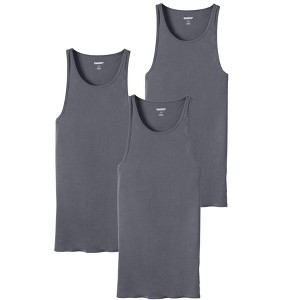 KingSize Men's Big & Tall 3-Pack Ribbed Cotton Tank Undershirt - 1 of 4