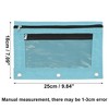 Unique Bargains Pencil Case for 3 Ring Binder Double Layer Smooth Zipper for Folders - 2 of 4
