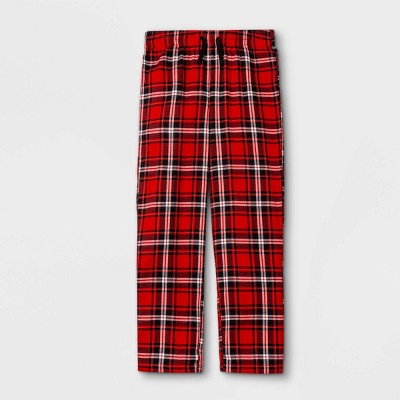 red plaid sleep pants