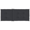 vidaXL 2/4x Garden Chair Cushion Outdoor Seating Pad Cushions Multi Colors 47.2" x 19.7" x 1.6"/ 6 Black - 3 of 4