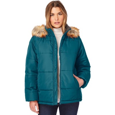 Roaman's Women's Plus Size Short Length Puffer Jacket