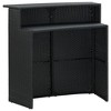 vidaXL Patio Bar Table Black 47.2"x21.7"x43.3" Poly Rattan - 3 of 4