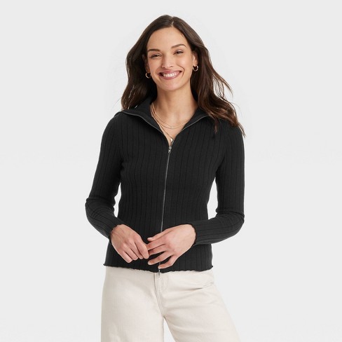 Neck zipper sweater hotsell