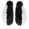 Memoi Women's Colorblock Plush Slippers Black-White S - 3 of 4