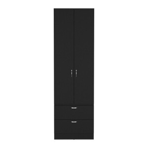 SEVOBAL Armoires 76 Inch High Armoire with Shelves and Hanging Rod for Bedroom Clothes Storage, Black, 19.5"*23.3"*76.8" - 1 of 4