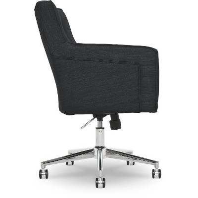 Ashland Charcoal Fabric Swivel Home Office Chair with Memory Foam