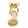 Allegra K Women's Back to College Faux Suede Open Toe Ankle Tie Back Chunky Heel Sandals - 2 of 4
