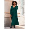 Avenue Women's Plus Size Faux Wrap Flare Maxi Dress - 3 of 4