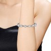 Guili Sterling Silver Rhodium Plated Clear Cubic Zirconia Link Bracelet, Stunning and Versatile Jewelry for a Sophisticated, Polished Look - 2 of 4
