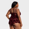Women's Flocked Lingerie Set - Auden™ - 2 of 3
