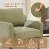 Mid-Century Modern Accent Chairs,Modern Linen Fabric Armchair for Living Room,Comfy Sofa Chairs with Scooped Arms - 4 of 4