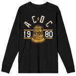 ACDC Hells Bells 1980 Men's Black Long Sleeve Shirt