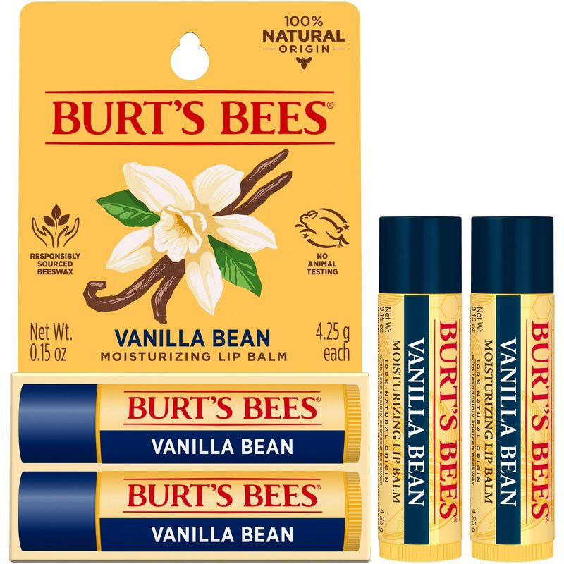Burt&#39;s Bees Lip Balm - Vanilla Bean - 2pk/0.30oz, 3 of 13