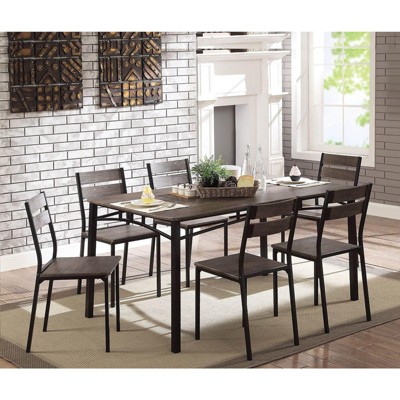 NicBex 5/7-Piece Vintage Style Dining Table Set & Backrest Chairs for Kitchen,Dining Room,Restaurant,Modern Dinette Set with Sturdy Frame