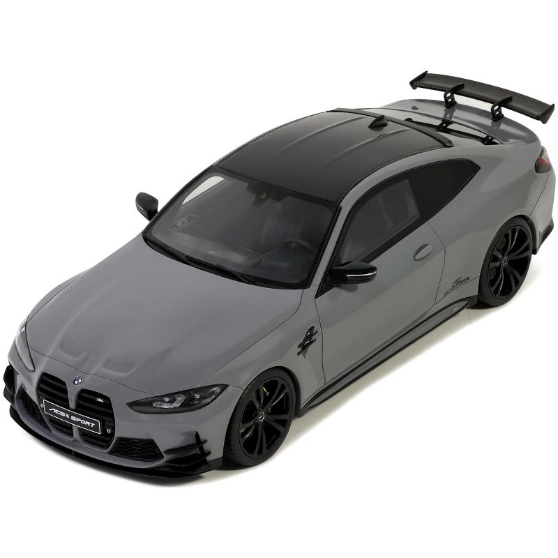 BMW M4 AC Schnitzer Nardo Gray with Carbon Top 1/18 Model Car by GT Spirit, 5 of 6