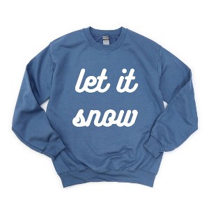 Simply Sage Market Women's Graphic Sweatshirt Let It Snow Bold Cursive - 1 of 4