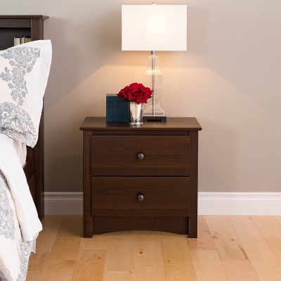 Dark wood deals nightstands