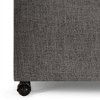 Lyngins Modern Large Sofa Storage Ottoman with Wheels, Linen Fabric Storage Bench, Couch Ottoman with Storage, Work as Coffee Table, 400 lbs Capacity - 3 of 4