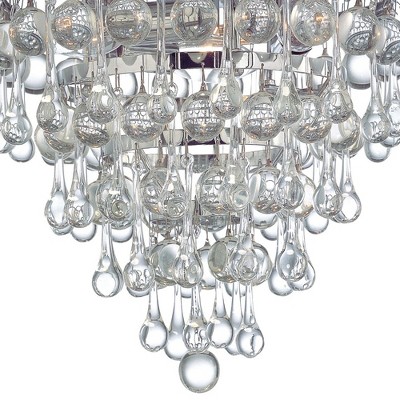 Calypso 3-Light Polished Chrome Crystal Flush Mount