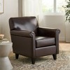 Mid-Century Modern Accent Chair, Upholstered Reading Chair With Rolled Arms, Square Back, Living Room Chair, Single Sofa - 3 of 4