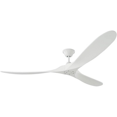 70" Monte Carlo Maverick Max Matte White Ceiling Fan