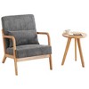 PAGED Mid-Century Accent Chair with Solid Wood Frame,Arm Chair with Pillow Upholstered,Modern Accent Chair for Living Room,Bedroom - 4 of 4