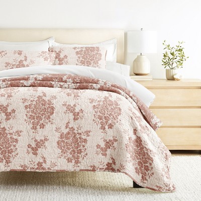 Becky Cameron Ultra-Soft Microfiber Quilt Set – Bedding in Distressed Bouquet Design by Becky Cameron, Distressed Bouquet Terracotta, King/California King — фото 8