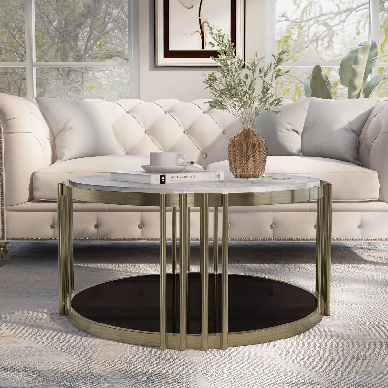 Solstice Glam Coffee Table Antique Brass - HOMES: Inside + Out, 2 of 8