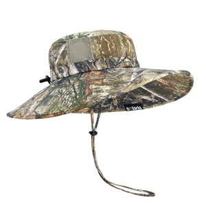 Tirrinia Camouflage Wide Brim Sun Hat for Women Men, UPF 50+ Sun Hat with Adjustable Drawstring, Lightweight Breathable Outdoor Camping Garden Hats - 1 of 4