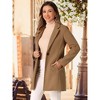 INSPIRE CHIC Women's Regular Fit Notched Lapel Long Sleeve Buttoned Classic Coat - 2 of 4