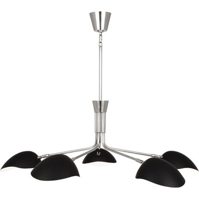 Robert Abbey Lighting Rico Espinet Racer - Light Chandelier in  Polished Nickel