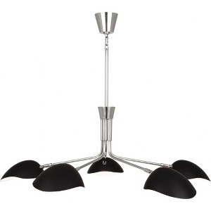 Robert Abbey Lighting Rico Espinet Racer - Light Chandelier in  Polished Nickel - 1 of 1