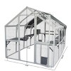 Large Wooden Outdoor Cat House with Platforms and Hammock,110'' Weatherproof Cat Enclosure Cage with Roof for Indoor Outdoor Use - LAOTIES - 2 of 4