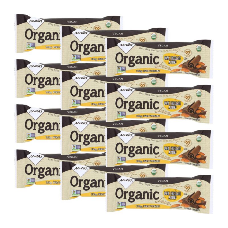 Nugo Organic Dark Chocolate Almond Vegan Protein Bar - Case of 12/1.76 oz, 1 of 8