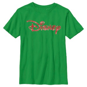 Boy's Disney Festive Christmas Logo T-Shirt - 1 of 4