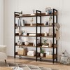 5-Tier Corner Bookshelf, Convertible Bookcase, Industrial Metal Frame Storage Book Shelf with Open Shelves for Living Room Bedroom Home Office - 2 of 4