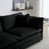 Modern Chenille Accent Chair with Ottoman Beding Room Club Chair, Upholstered Reading Chair for Living Room-Tanpinhause - 3 of 4
