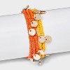 Seedbead with Hammered Discs Stretch Bracelet Set 5pc - A New Day™ - 2 of 4