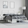 vidaXL White Queen Metal Bed Frame with Headboard & Slats, No Mattress, Easy Assembly - 4 of 4