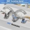 Widespread Bathroom Sink Faucet 3 Hole, Faucet for Bathroom Sink, 2-Handles Brushed Nickel Bathroom Faucet with Pop-Up Drain and Water Supply Lines - 4 of 4