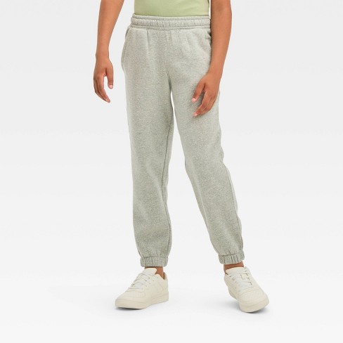 Boys Fleece Jogger Pants Art Class Gray S Target