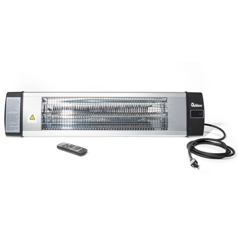 Dr. Infrared Dr-238 1500 Watt 120 Volt 3 Output Setting Odorless Carbon  Infrared Indoor Outdoor Wall Or Ceiling Heater With Remote Control, Silver  : Target