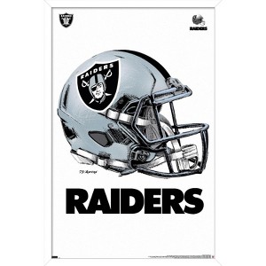 Trends International NFL Las Vegas Raiders - Drip Helmet 20 Framed Wall Poster Prints - 1 of 4