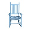 Syemin Wooden Rocking Chair, Porch Rocker Accent Chairs, High Back Garden Seat For Indoor Outdoor, Blue, 24.5"*32.9"*42.25" - 4 of 4