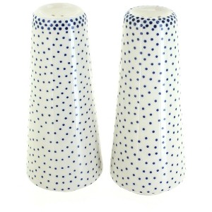Blue Rose Polish Pottery Manufaktura Salt & Pepper Shakers - 1 of 2