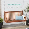 WhizMax Classic Weather-Resistant Acacia Wood Porch Swing - 3 of 4