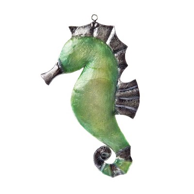 Gallerie II Silver Leaf Seahorse Christmas Xmas Ornament