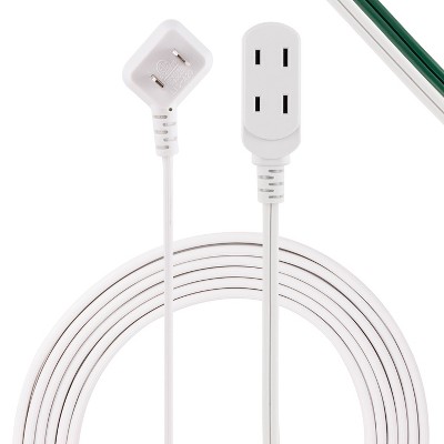 Philips 15' 3-Outlet Polarized Extension Cord Indoor White