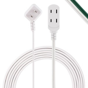 Philips 15' 3-Outlet Polarized Extension Cord Indoor White - 1 of 4