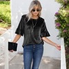 Amaryllis Women's Velvet Ruffle Sleeve Top Luxurious Soft Fabric Comfortable Relaxed Fit Stylish Versatile for Casual - 2 of 4